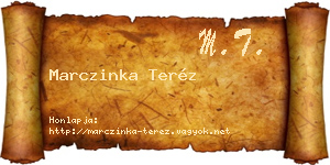 Marczinka Teréz névjegykártya